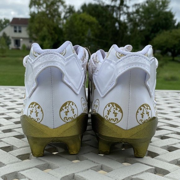 Adidas Freak 22 Big Mood DSG SM Emoji White Gold Football Cleats Men's Size 13 - Picture 4 of 9